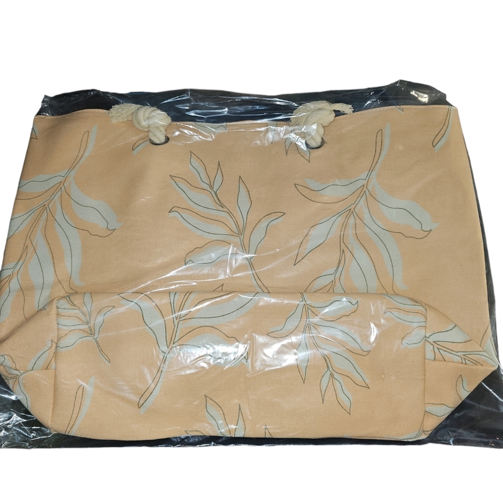 Summer & Rose Beach tote bag peach pink tropical boho cruise vacation NWT